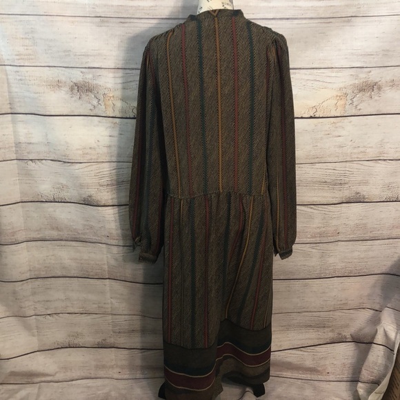 Gloria Vanderbilt Vintage Maxi Dress V-neck Size 16 - Picture 6 of 9